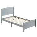 Karl Home Twin Size Solid Wood Bed Frame Gray