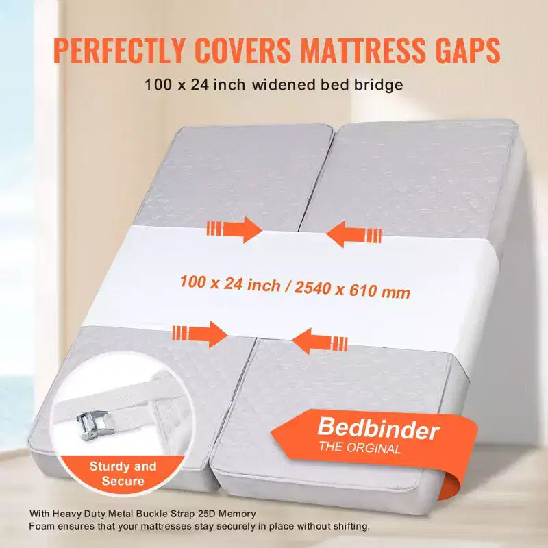 Pont de lit, Convertisseur de lit King size, Combleur d'espace King size pour lit réglable Connecteur de matelas Combleur d'espace de matelas