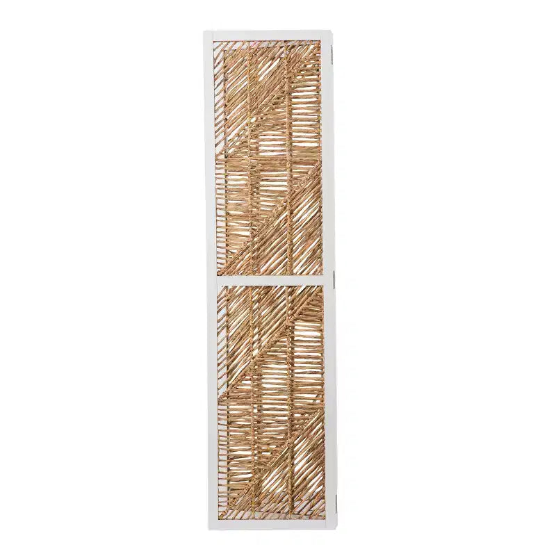 Paravent/Séparateur de Pièce Tressé 3 Panneaux - Naturel