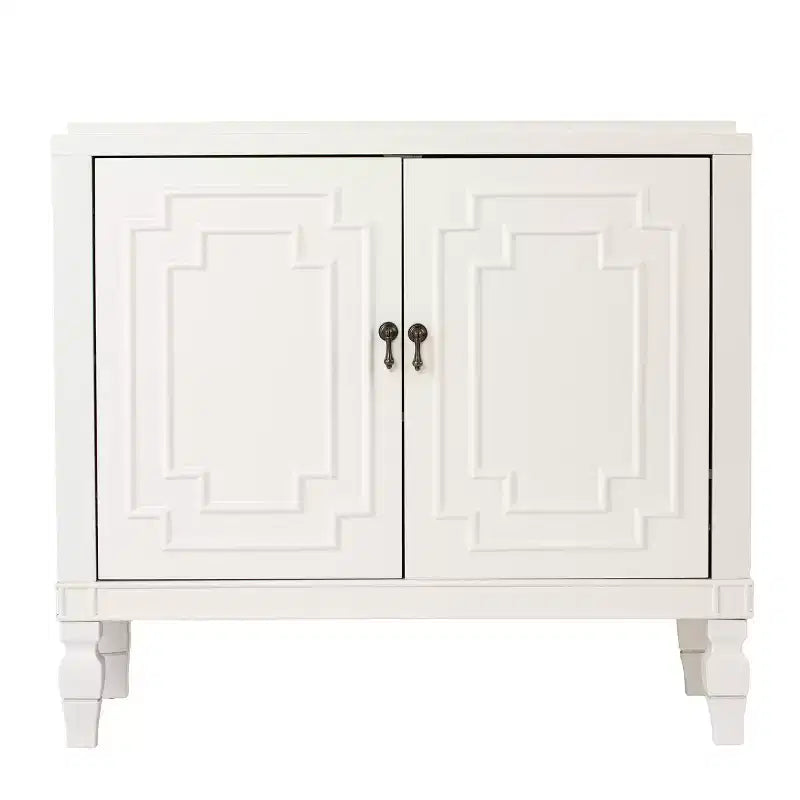 Tropman Antique White Double-Door Accent Cabinet - White - SEI