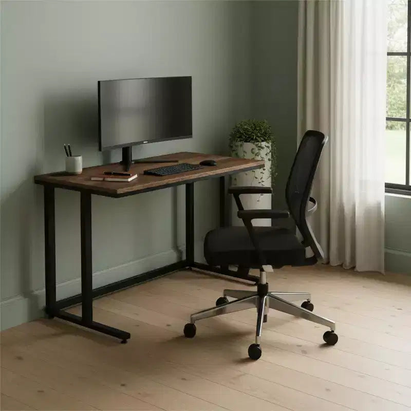 Bureau marron et noir