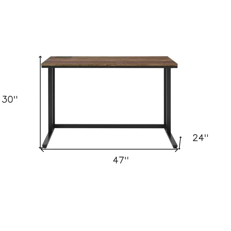 Bureau marron et noir
