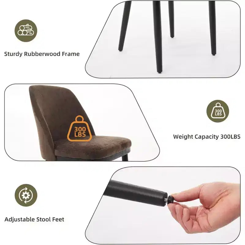 Chaise de salle à manger capitonnée