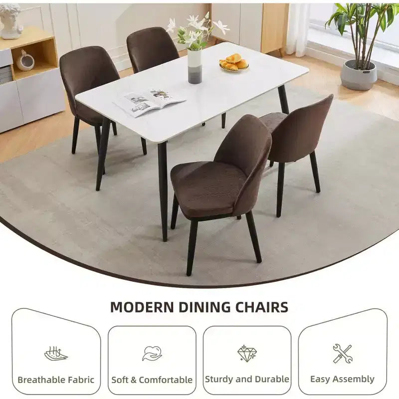 Chaise de salle à manger capitonnée