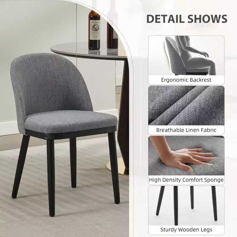 Chaise de salle à manger capitonnée