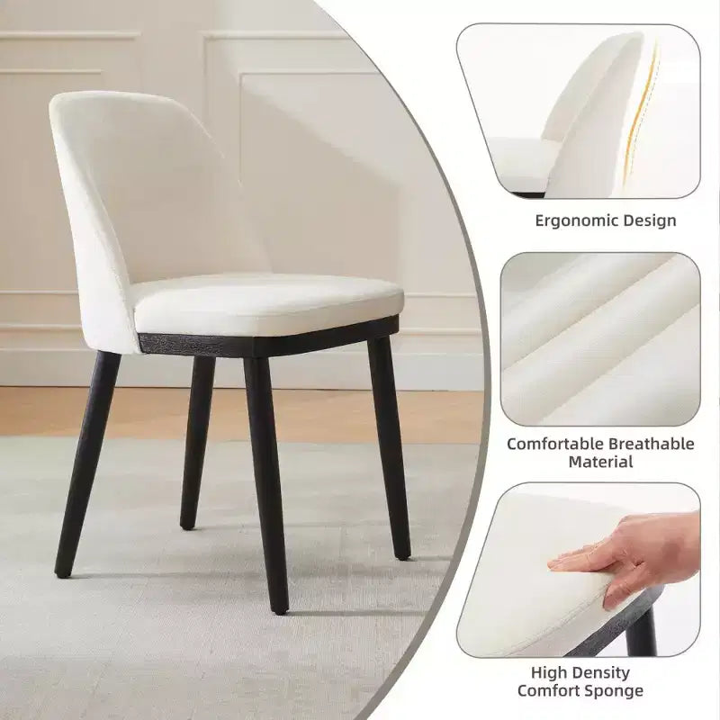 Chaise de salle à manger capitonnée