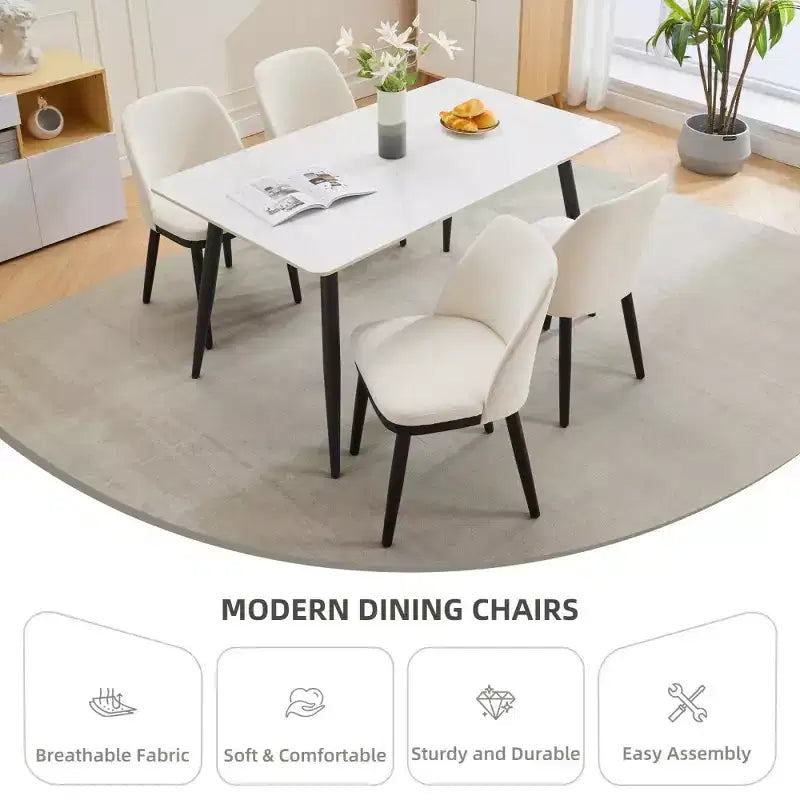 Chaise de salle à manger capitonnée