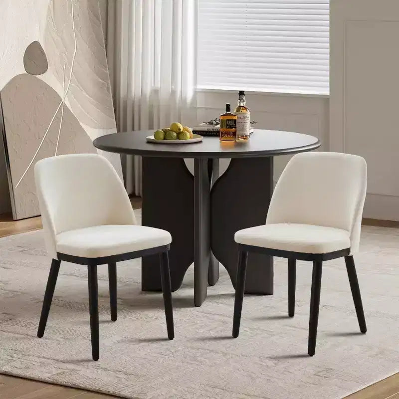 Upholstered Dining Chairs Set of 2, Modern Kitchen Chairs with Thick Cushions, Dining Room Chair with Wood Legs for Dining Room Kitchen Restaurant
