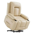 PU Leather Power Lift Recliner Chair, Adjustable Furniture for Back, Legs w/ 3 Positions, Side Pocket ( 22 Seat Width+Cup Holders)