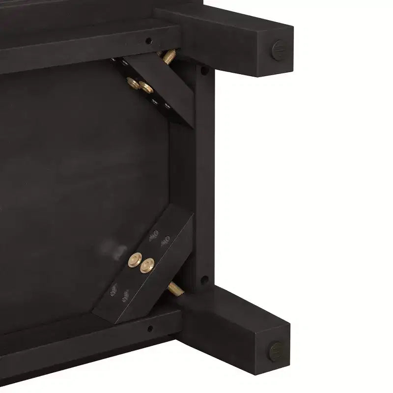 Meuble TV moderne pour téléviseurs jusqu'à 75 pouces, meuble de rangement avec 4 tiroirs, Noir+Gris/Blanc/Brun foncé