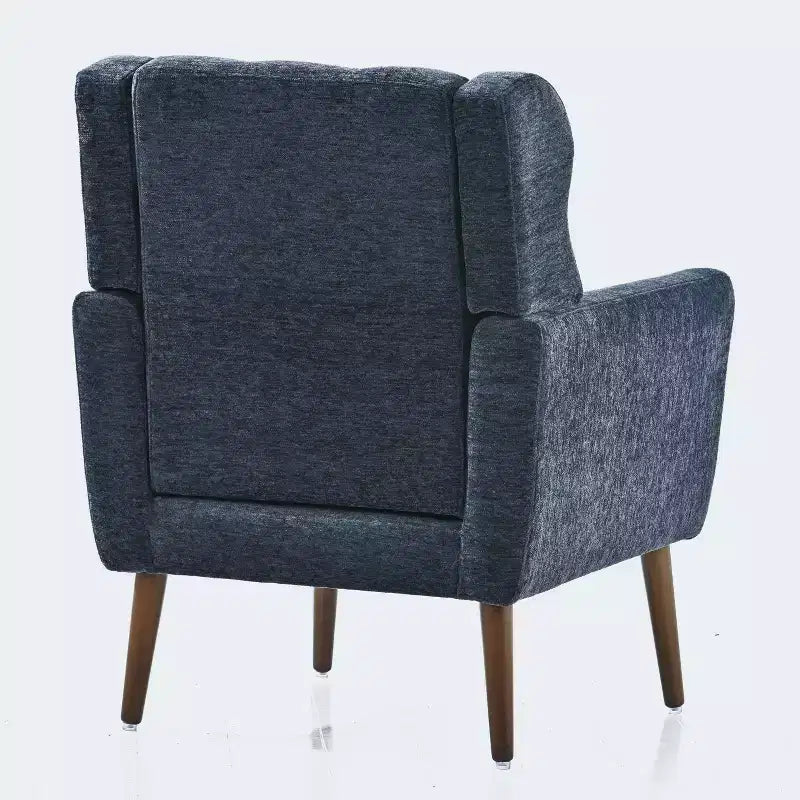 Fauteuil d'appoint moderne avec coussin rembourré et coussin décoratif, fauteuil de lecture avec pieds en bois, fauteuils d'appoint confortables pour le salon, la chambre à coucher