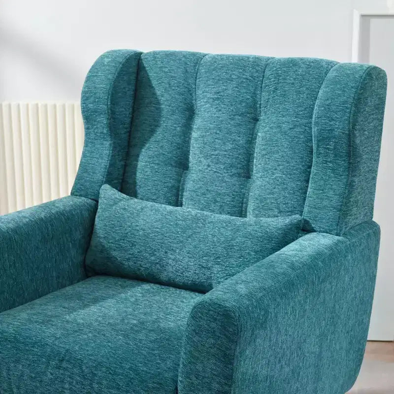 Fauteuil d'appoint moderne avec coussin rembourré et coussin décoratif, fauteuil de lecture avec pieds en bois, fauteuils d'appoint confortables pour le salon, la chambre à coucher