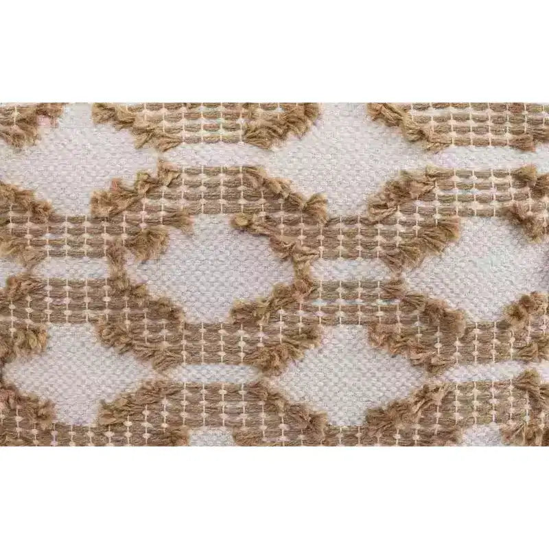 Pouf carré en coton/jute tissé à la main
