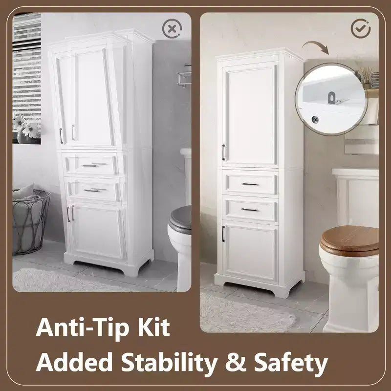 Meuble sous vasque de salle de bain autoportant de 180 cm, design moderne, portes et tiroirs amortis, étagères réglables/fixes, rangement peu encombrant