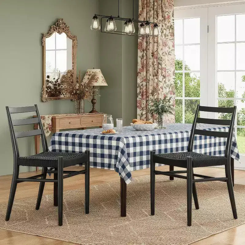Chaises de salle à manger en bois avec assise tissée, chaises de salle à manger en métal entièrement assemblées avec dossier à lattes, chaises sans accoudoirs pour salon