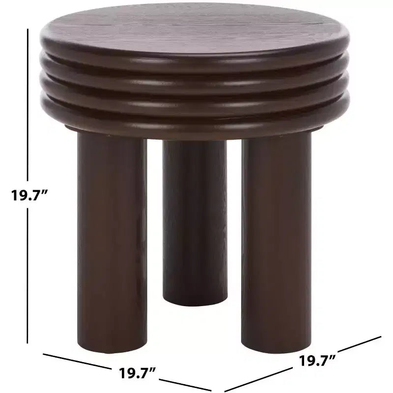 Table d'appoint décorative marron foncé
