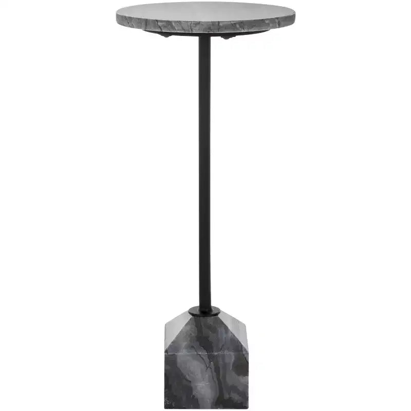 Sumer Drink Table - ACC3720 - Grey Marble/Black - Safavieh