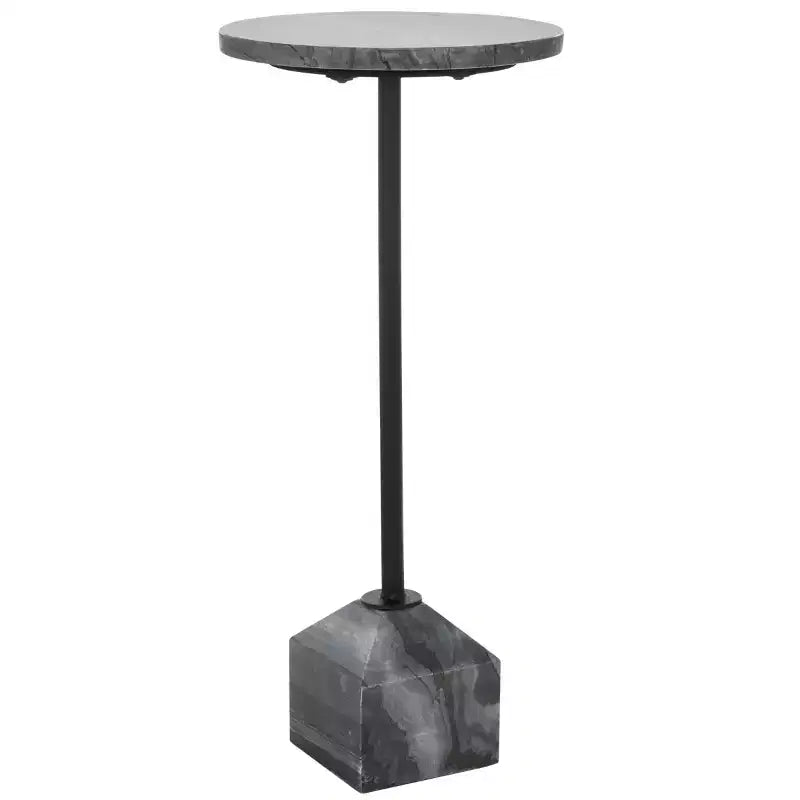 Table d’appoint – Marbre gris/Noir