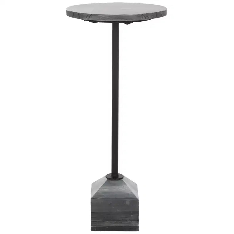Table d’appoint – Marbre gris/Noir