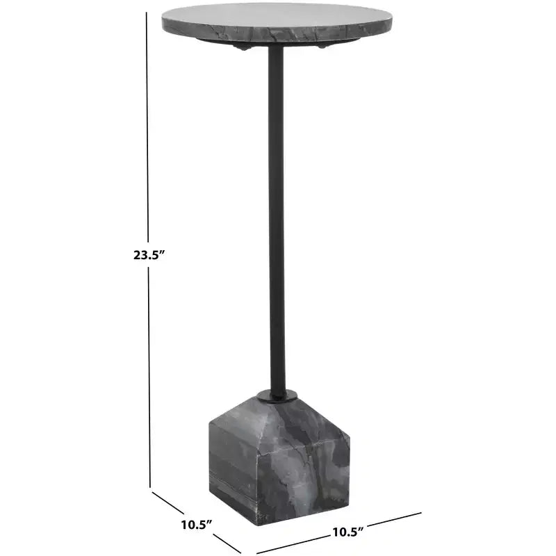 Table d’appoint – Marbre gris/Noir