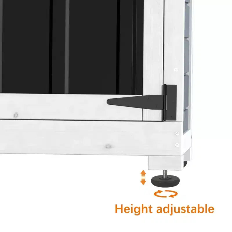 Armoire de Rangement Extérieur Bois et Métal Abri de Jardin Étanche Robuste 66 H