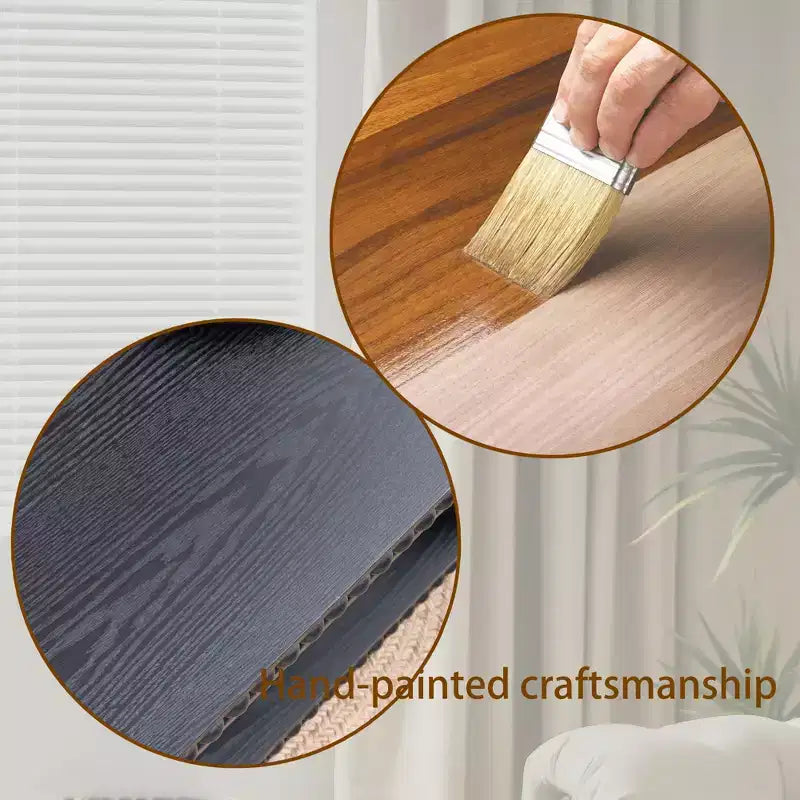 Table basse rectangulaire de 120,9 cm avec bordure perlée et étagère de rangement ouverte