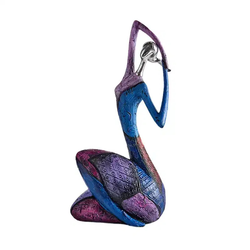 NotArt Hand-painted Resin Abstract Female Sculpture - Versatile Decor for Living Room, Office, Yoga