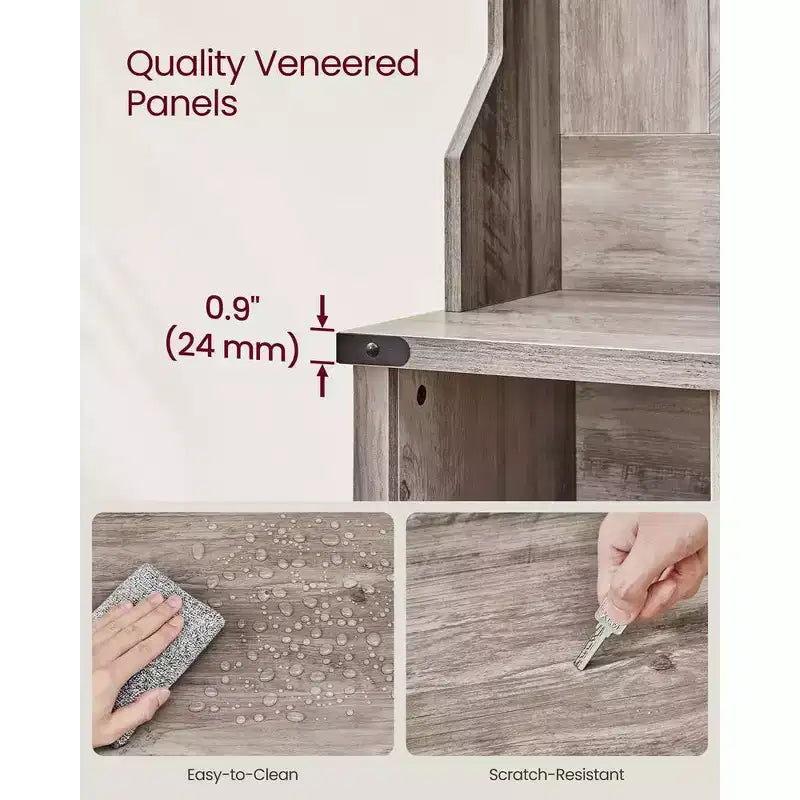 Meuble d'entrée avec banc et rangement à chaussures, Portemanteau avec banc à chaussures, Meuble d'entrée
