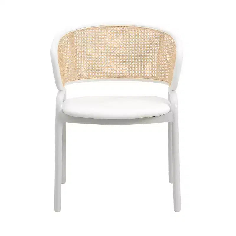 Chaise de salle à manger moderne, cadre blanc, design confortable et durable pour cuisine, salle à manger, bureau, salon, café ou étude.