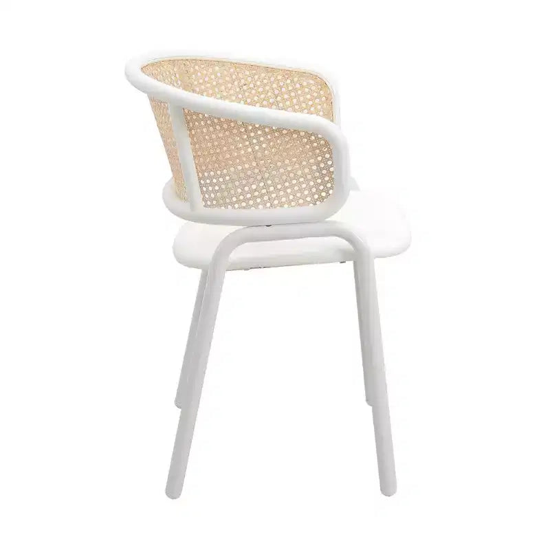 Chaise de salle à manger moderne, cadre blanc, design confortable et durable pour cuisine, salle à manger, bureau, salon, café ou étude.