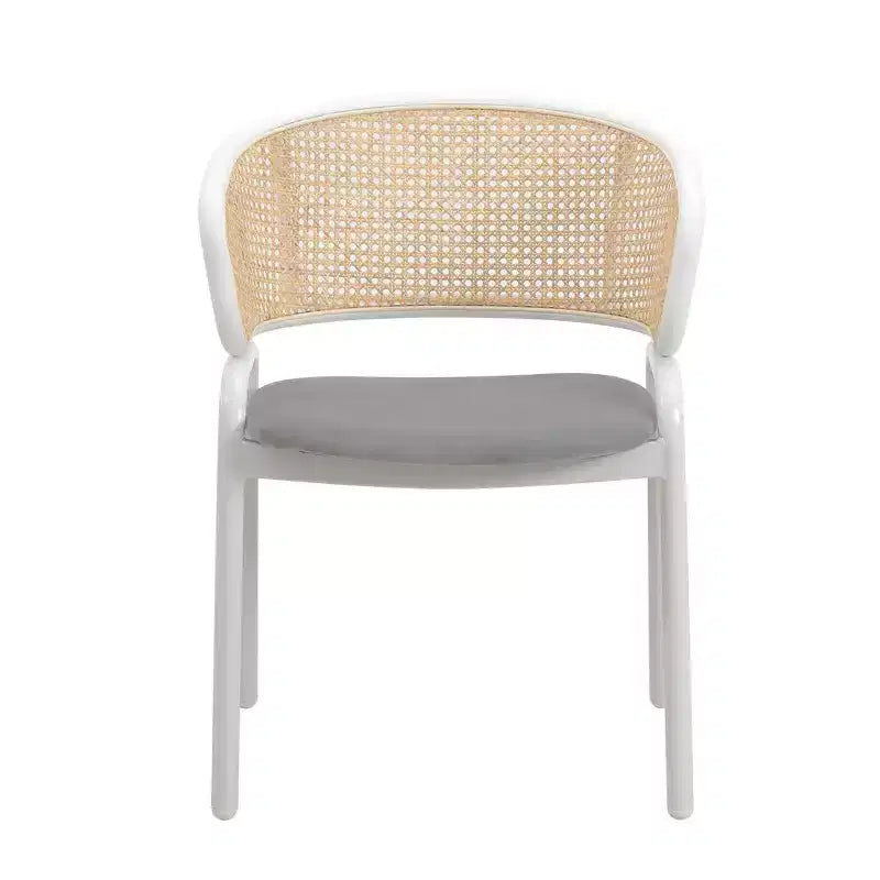 Chaise de salle à manger moderne, cadre blanc, design confortable et durable pour cuisine, salle à manger, bureau, salon, café ou étude.