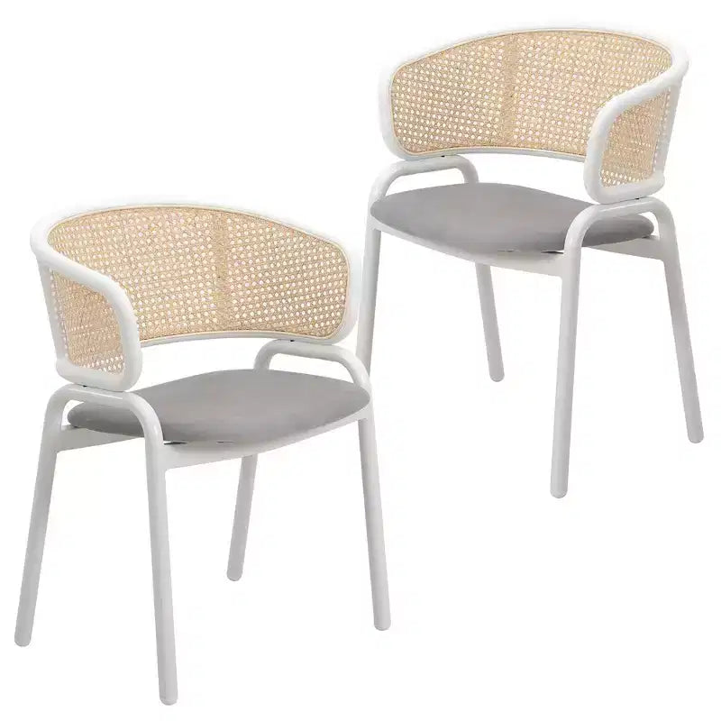 Chaise de salle à manger moderne, cadre blanc, design confortable et durable pour cuisine, salle à manger, bureau, salon, café ou étude.