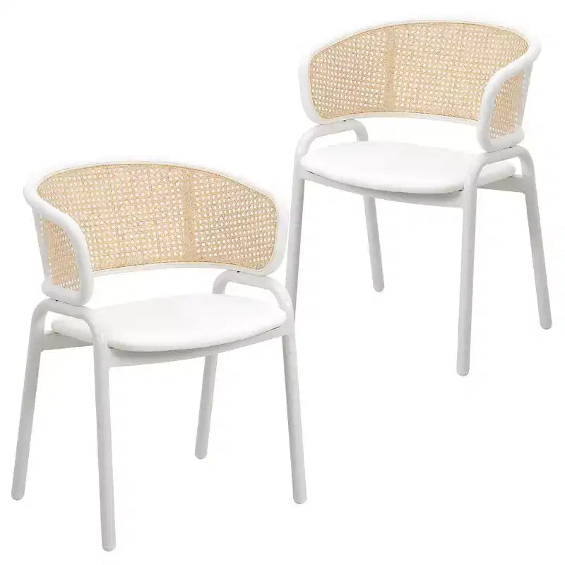 Chaise de salle à manger moderne, cadre blanc, design confortable et durable pour cuisine, salle à manger, bureau, salon, café ou étude.